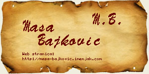 Maša Bajković vizit kartica